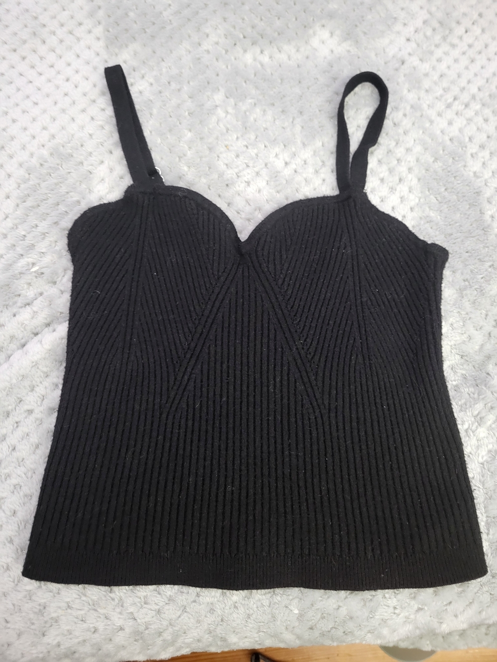 Wild Fable Black Ribbed Knit Cami Small